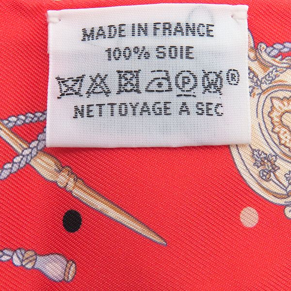Hermes Scarf Twillie Silk Grenadine Beige and Multi-Colored [les Cles a Pois