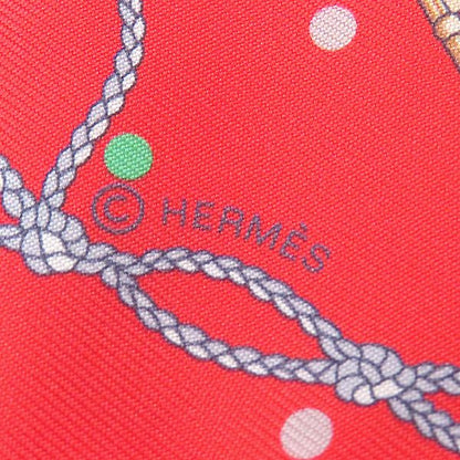Hermes Scarf Twillie Silk Grenadine Beige and Multi-Colored [les Cles a Pois