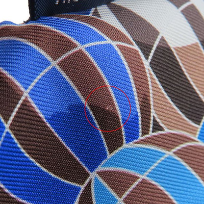 Hermes Scarf Twillie Silk Marine and Marron Glasse and White [les Folies du