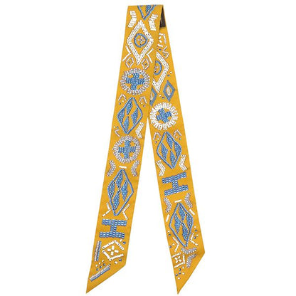 Hermes Scarf Twillie Silk Meer and Blue Jean and Cles [kelly En Perles Kelly En