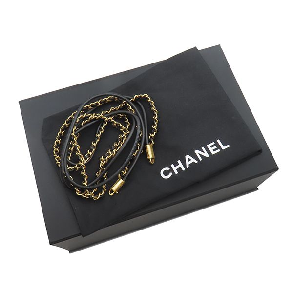Chanel Shoulder Bag Chanel 22 Mini Leather Chain Shoulder Leather Black Gold