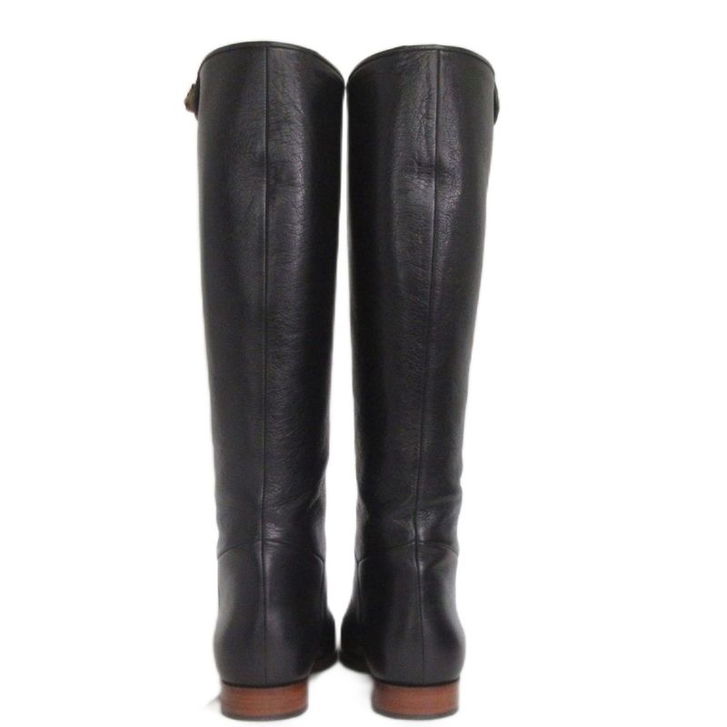 Gucci Long Boots Taiga Head Leather Black 35 22cm (8.66in) Approx Shoes AA