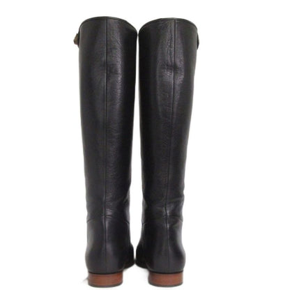 Gucci Long Boots Taiga Head Leather Black 35 22cm (8.66in) Approx Shoes AA