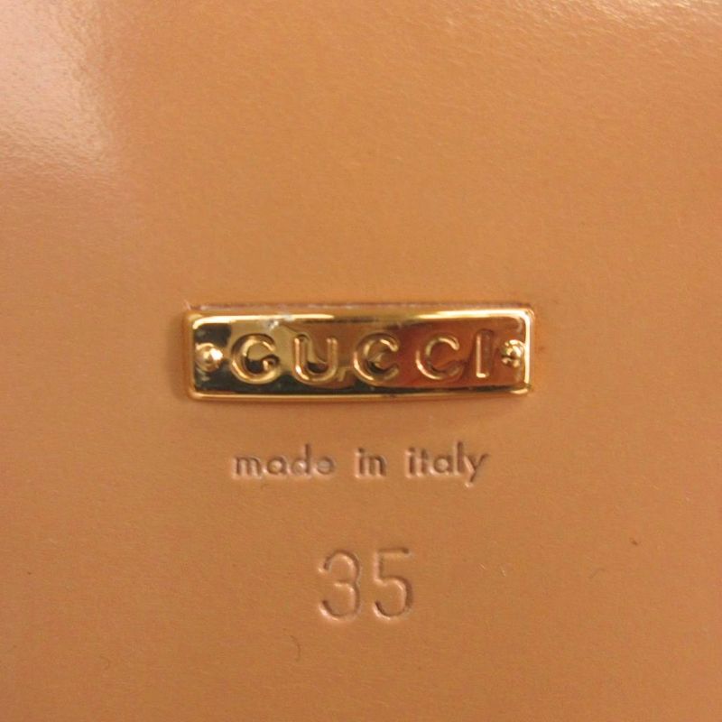 Gucci Long Boots Taiga Head Leather Black 35 22cm (8.66in) Approx Shoes AA