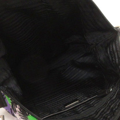 Prada 2WAY Flower Print Shoulder Bag Triangle Plate Tessuto Stampat Bag Tote