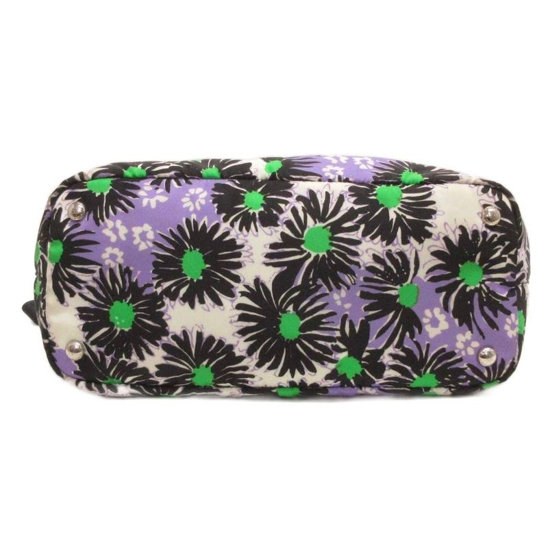 Prada 2WAY Flower Print Shoulder Bag Triangle Plate Tessuto Stampat Bag Tote