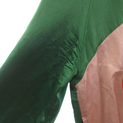 Gucci Bomber Jacket Blouson Full Zip Embroidered Script Logo 618900 ZAOH Green