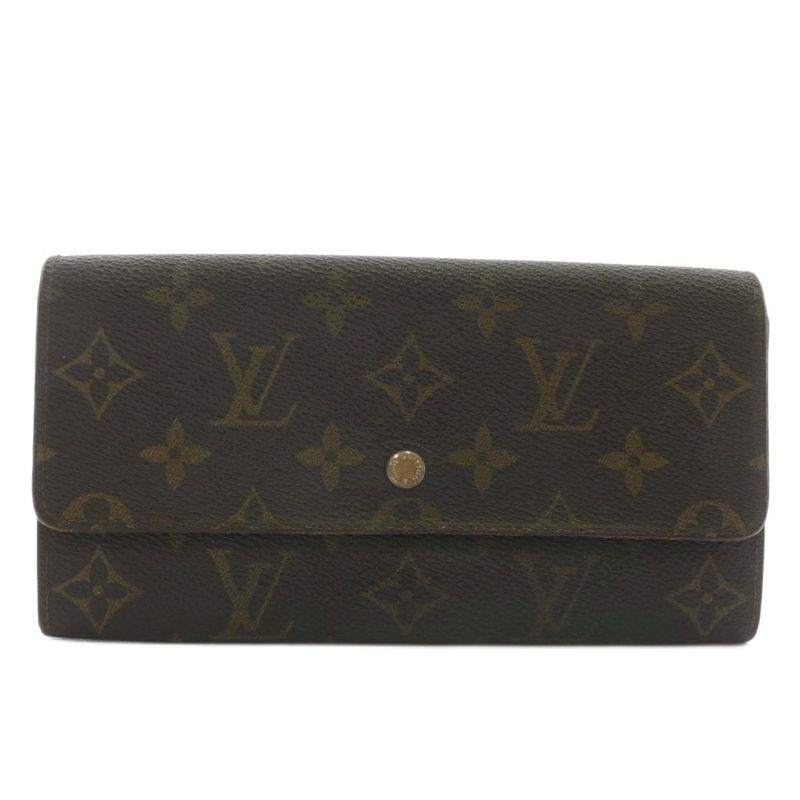 Louis Vuitton Porte Monet Cles Di Fold Long Wallet PVC Leather Monogram All