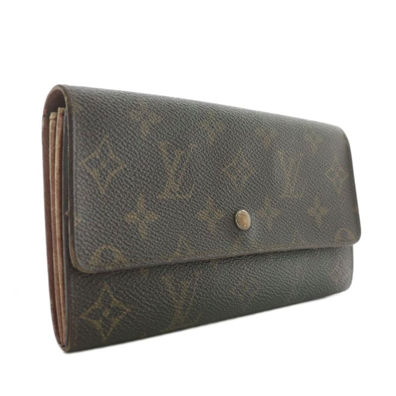 Louis Vuitton Porte Monet Cles Di Fold Long Wallet PVC Leather Monogram All