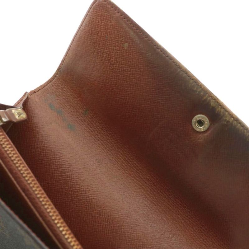 Louis Vuitton Porte Monet Cles Di Fold Long Wallet PVC Leather Monogram All