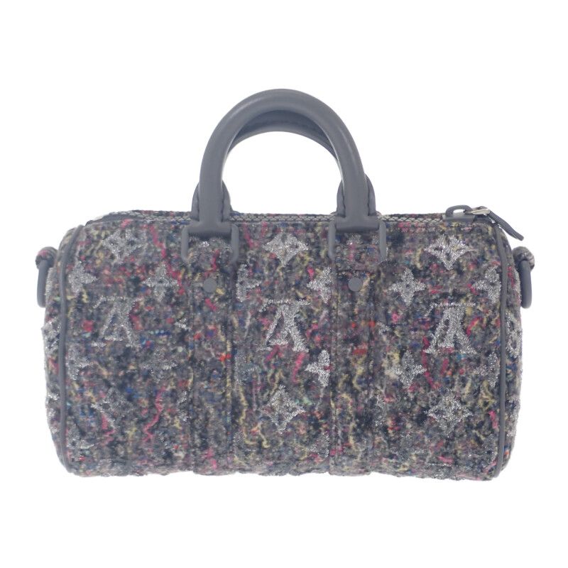 Louis Vuitton LV Felt Keepall XS M80821 Shoulder Bag Leather Felt Gray Ladies