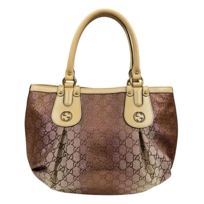 Gucci Scarlet Interlocking G GG Canvas Handbag GG Canvas 269953 Beige Ladies