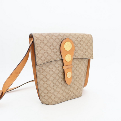 Celine Macadam Blazon Triomphe Pattern Medal Coin Motif Hardware Leather