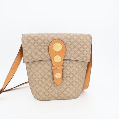 Celine Macadam Blazon Triomphe Pattern Medal Coin Motif Hardware Leather