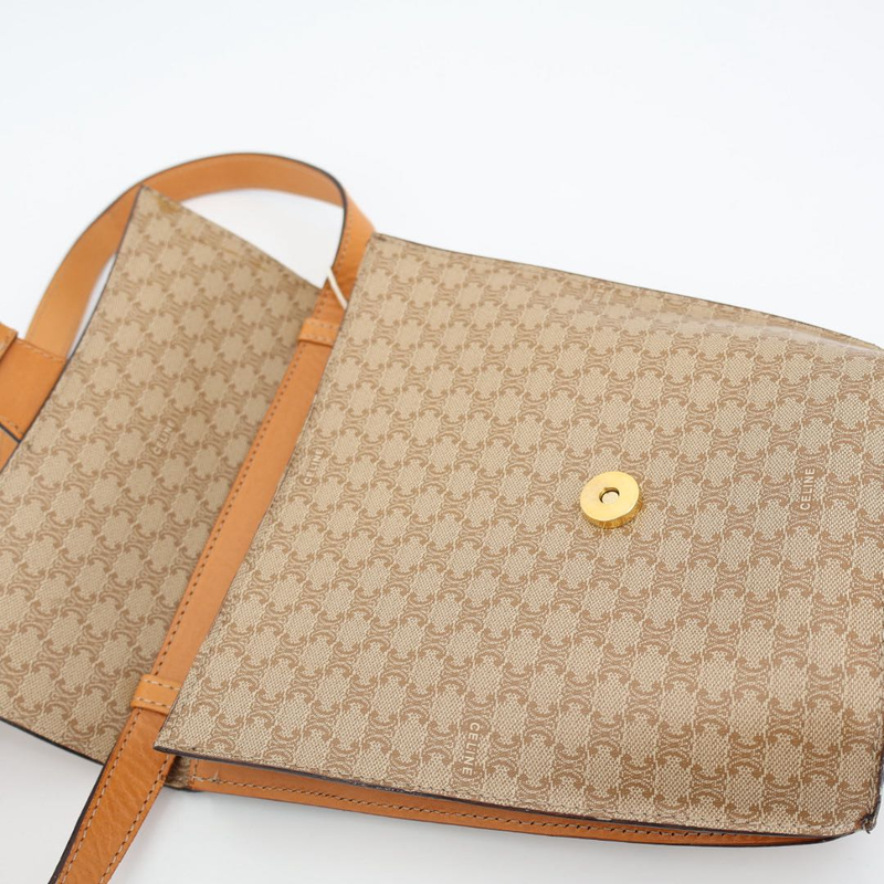 Celine Macadam Blazon Triomphe Pattern Medal Coin Motif Hardware Leather