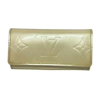 Louis Vuitton Key Case Monogram Vernis Multicles 4 M91213 Soft Beige Leather