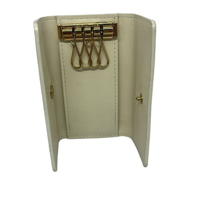 Louis Vuitton Key Case Monogram Vernis Multicles 4 M91213 Soft Beige Leather