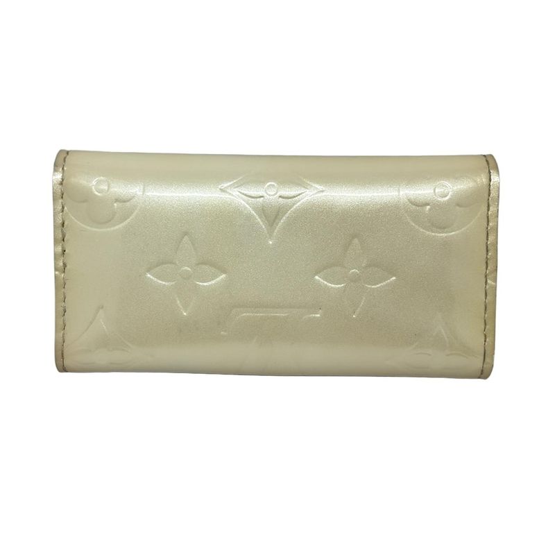 Louis Vuitton Key Case Monogram Vernis Multicles 4 M91213 Soft Beige Leather
