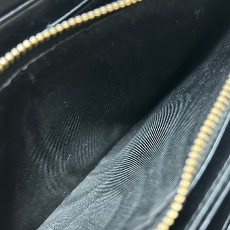 Prada Long Wallet - Black Quilted Round Zipper Leather