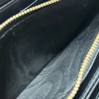 Prada Long Wallet - Black Quilted Round Zipper Leather