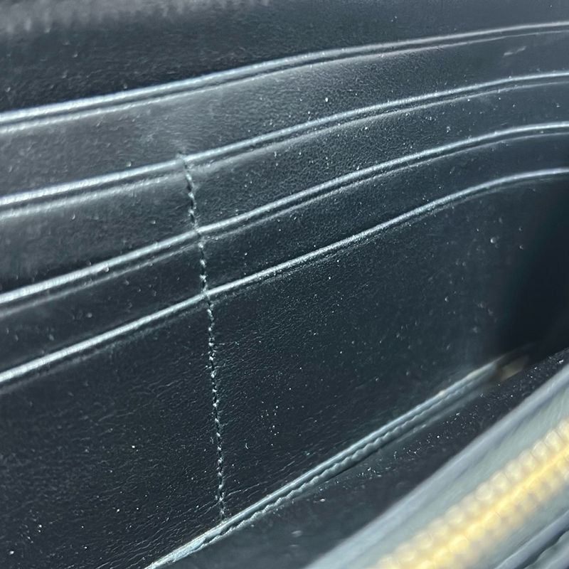 Prada Long Wallet - Black Quilted Round Zipper Leather