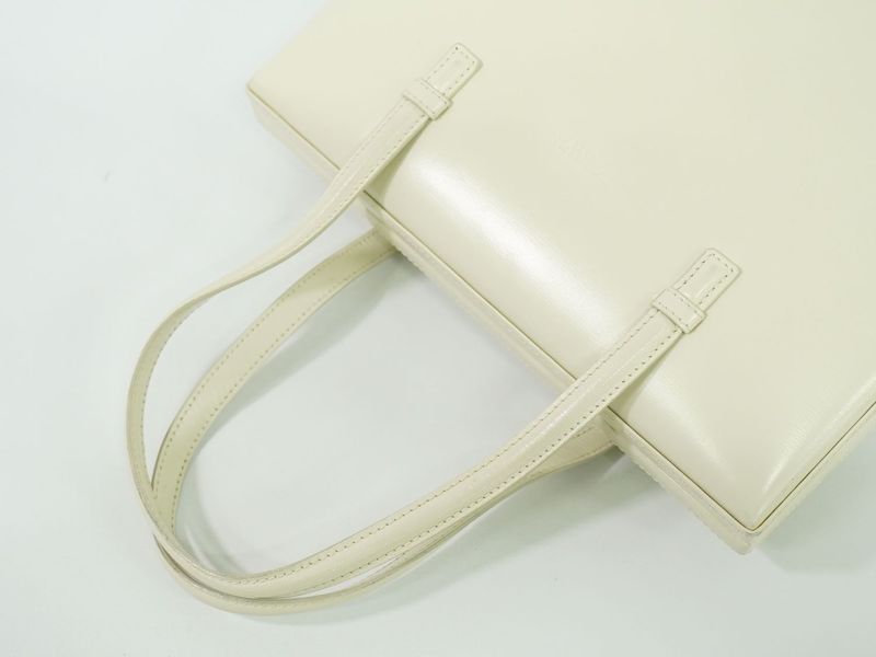 Authentic Loewe Leather Handbag White Bag Pre-owned [follow-up Discount