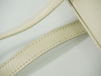 Authentic Loewe Leather Handbag White Bag Pre-owned [follow-up Discount