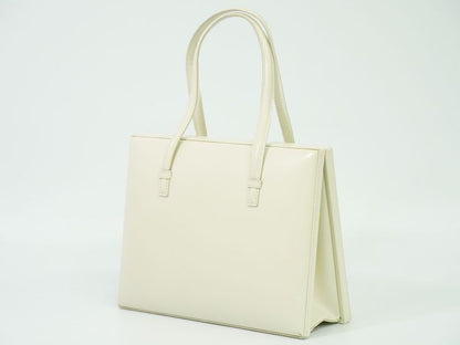 Authentic Loewe Leather Handbag White Bag Pre-owned [follow-up Discount