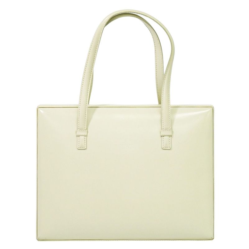 Authentic Loewe Leather Handbag White Bag Pre-owned [follow-up Discount