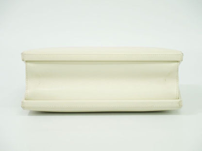 Authentic Loewe Leather Handbag White Bag Pre-owned [follow-up Discount