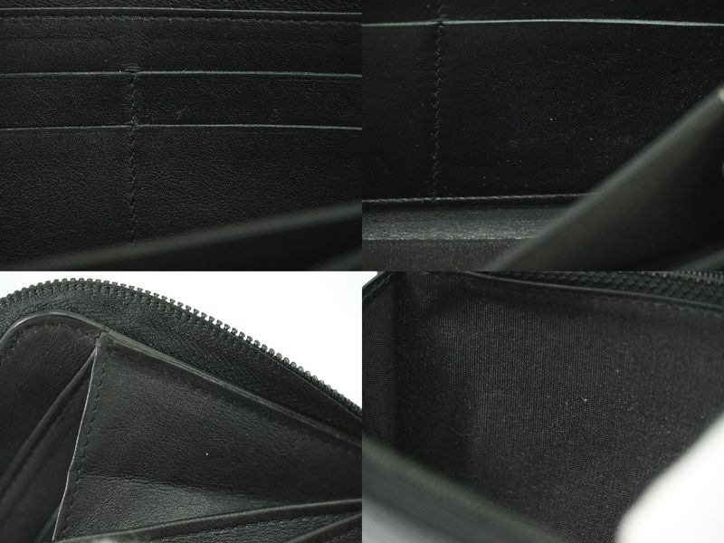 Authentic Chanel Coco Mark Round Zipper Long Wallet Long Wallet Caviar Skin