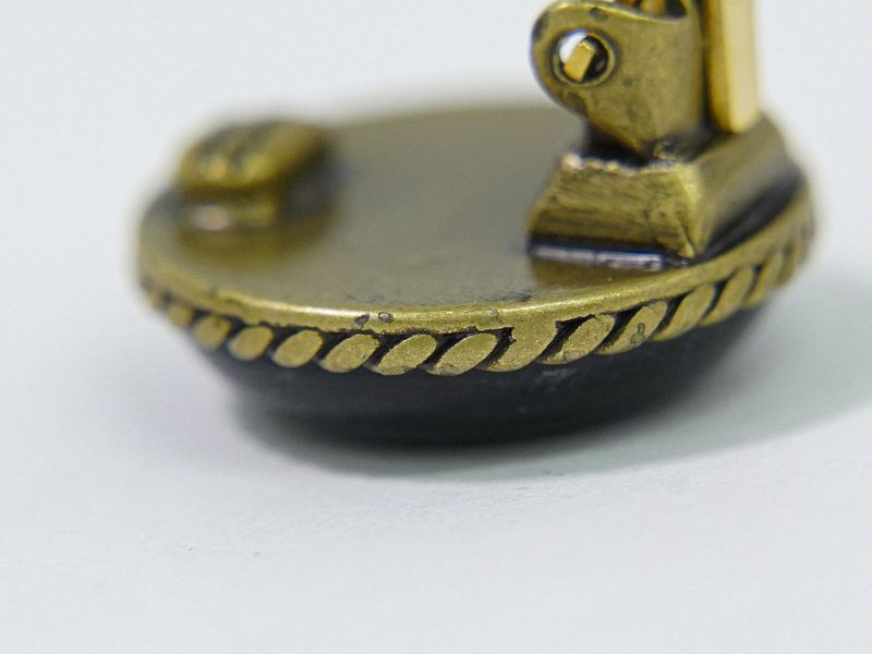 Authentic Chanel Coco Mark Earrings Plastic Black Coco Mark Accessories Jewelry