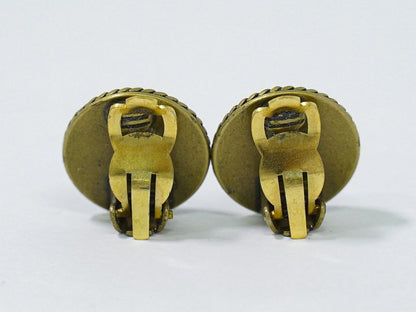 Authentic Chanel Coco Mark Earrings Plastic Black Coco Mark Accessories Jewelry