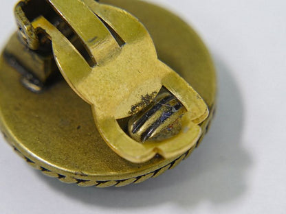 Authentic Chanel Coco Mark Earrings Plastic Black Coco Mark Accessories Jewelry