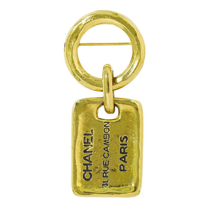 Authentic Chanel 31 Rue Cambon Plate Brooch GP Gold Plated Rue Cambon Accessorie
