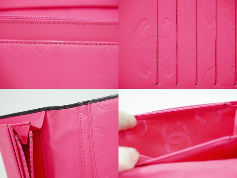 Authentic Chanel Coco Mark Cambon Line Long Wallet Long Wallet Leather Black