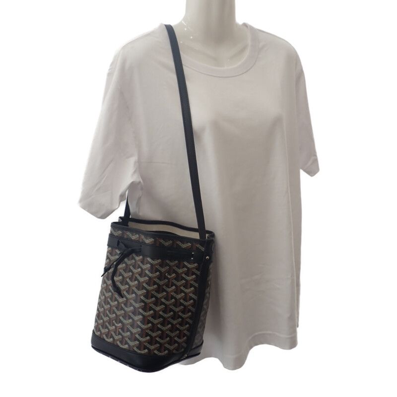 Goyard Petit Flo Bucket Bag Herringbone Peflotpmlty01cl01p Shoulder Bag Leather