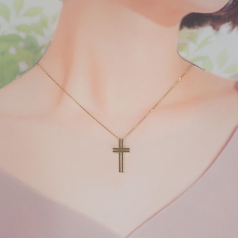 Cartier Cross Pendant B7211300 Necklace 18K Yellow Gold Yellow Gold Ladies