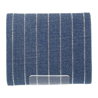 Celine Triomphe Small Flap Wallet 10d782gf4.07fx Trifold Wallet Denim Rhinestone