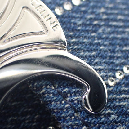 Celine Triomphe Small Flap Wallet 10d782gf4.07fx Trifold Wallet Denim Rhinestone