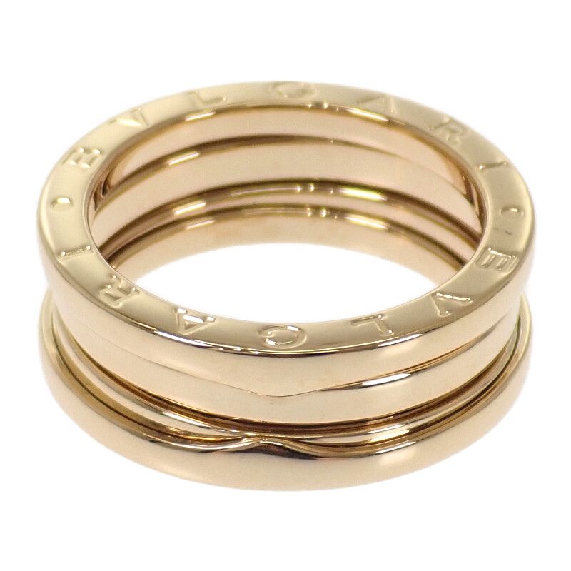 Bulgari Bvlgari B-zero1 Ring 3 Band Size 15 Engraved Size 55 Ring 18K Yellow