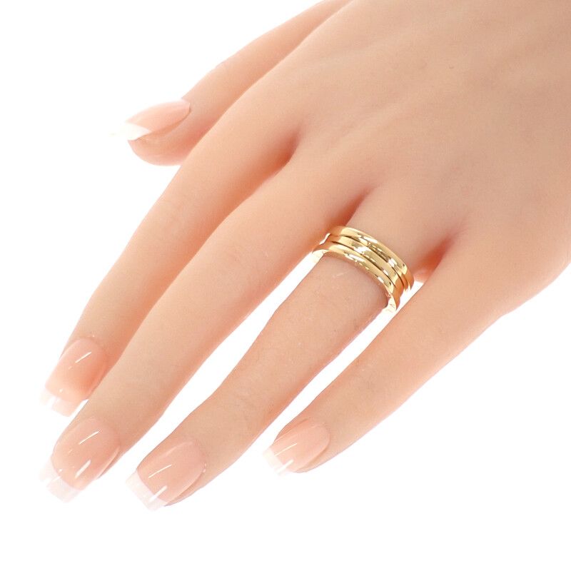 Bulgari Bvlgari B-zero1 Ring 3 Band Size 15 Engraved Size 55 Ring 18K Yellow