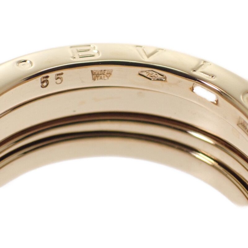 Bulgari Bvlgari B-zero1 Ring 3 Band Size 15 Engraved Size 55 Ring 18K Yellow