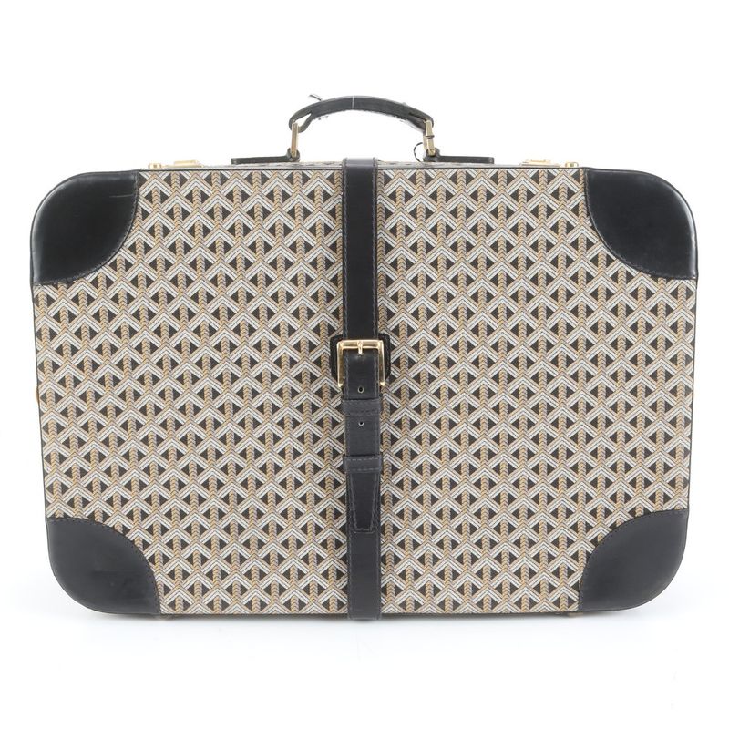 Goyard Herringbone Leather Trunk Soft Case Bag Suitcase Business Travel A4