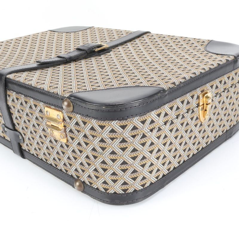 Goyard Herringbone Leather Trunk Soft Case Bag Suitcase Business Travel A4