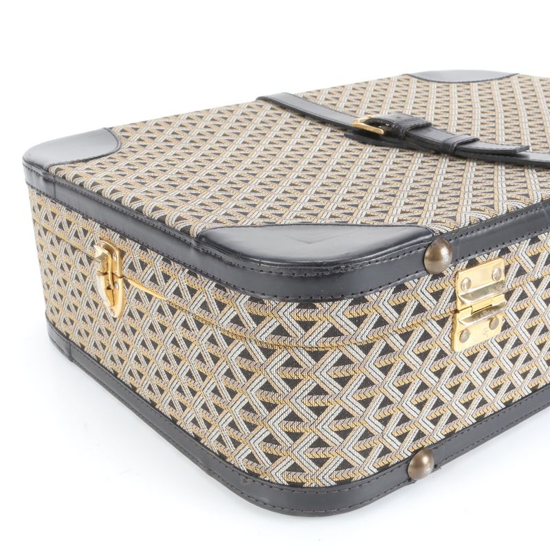 Goyard Herringbone Leather Trunk Soft Case Bag Suitcase Business Travel A4