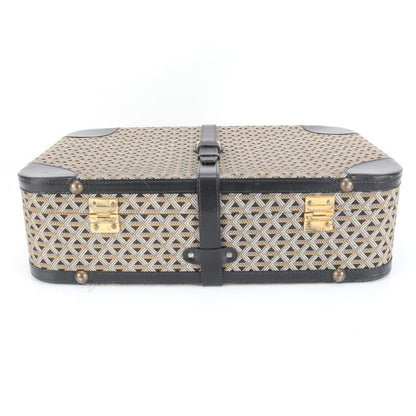 Goyard Herringbone Leather Trunk Soft Case Bag Suitcase Business Travel A4