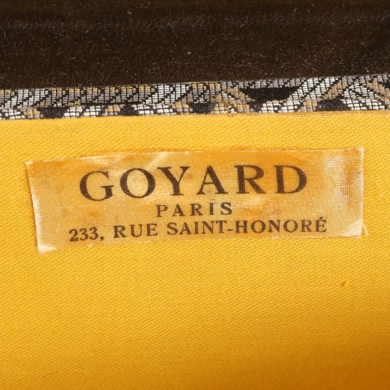 Goyard Herringbone Leather Trunk Soft Case Bag Suitcase Business Travel A4