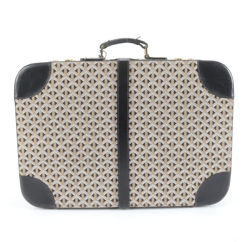 Goyard Herringbone Leather Trunk Soft Case Bag Suitcase Business Travel A4