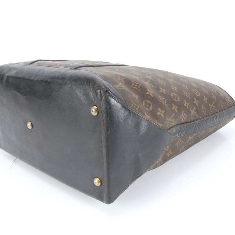 Louis Vuitton Monogram Sac Weekend GM M42420 Leather Tote Bag Shoulder Brown A4